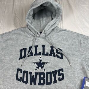 NFL Ultra Game Dallas Cowboys Gray Fleece Hoodie Sweater Large NWT